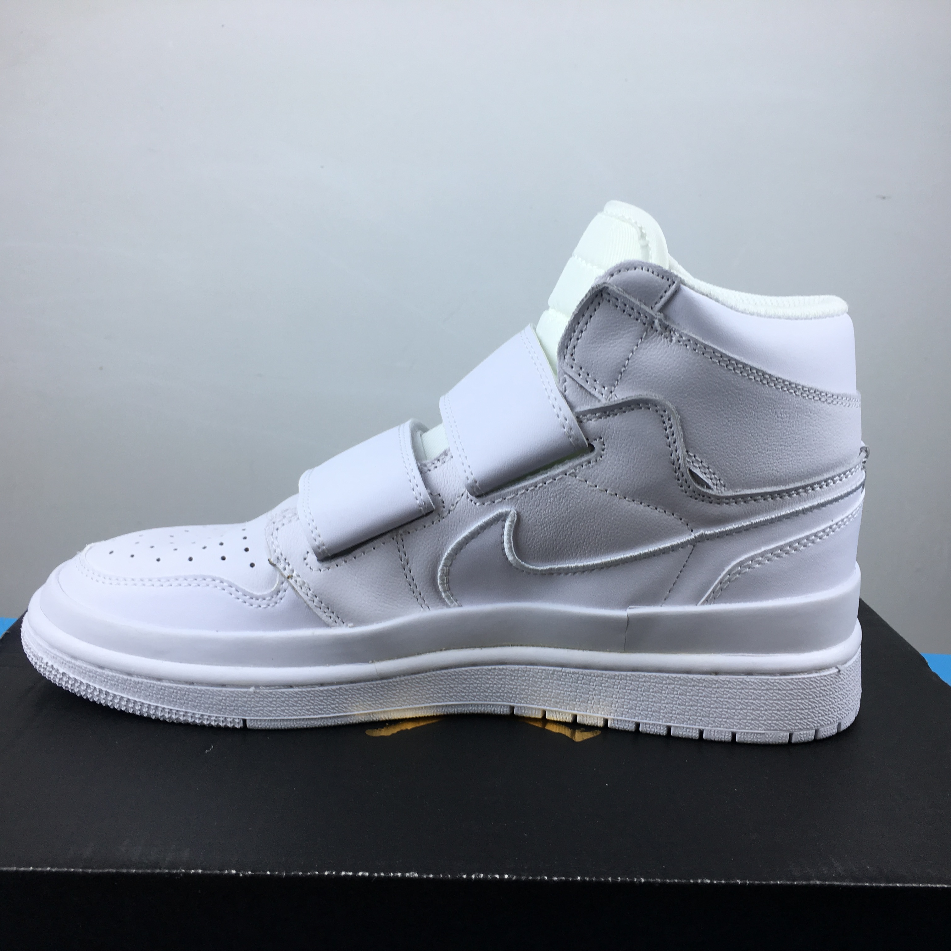 Air Jordan 1 High Double Strap All White - Click Image to Close